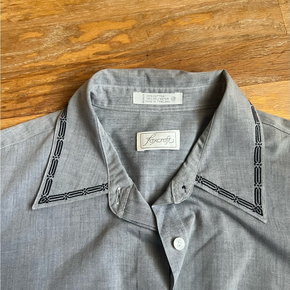 Gray Foxcroft Button Up Size 12 - image 6